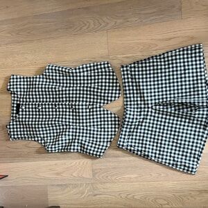 Madewell Black and White Checkered Two-Piece Set